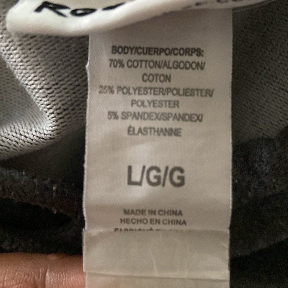 Reebok Women’s Dark Gray Logo High Low Hoodie Size Athleisure Loungewear Size L - Picture 5 of 6